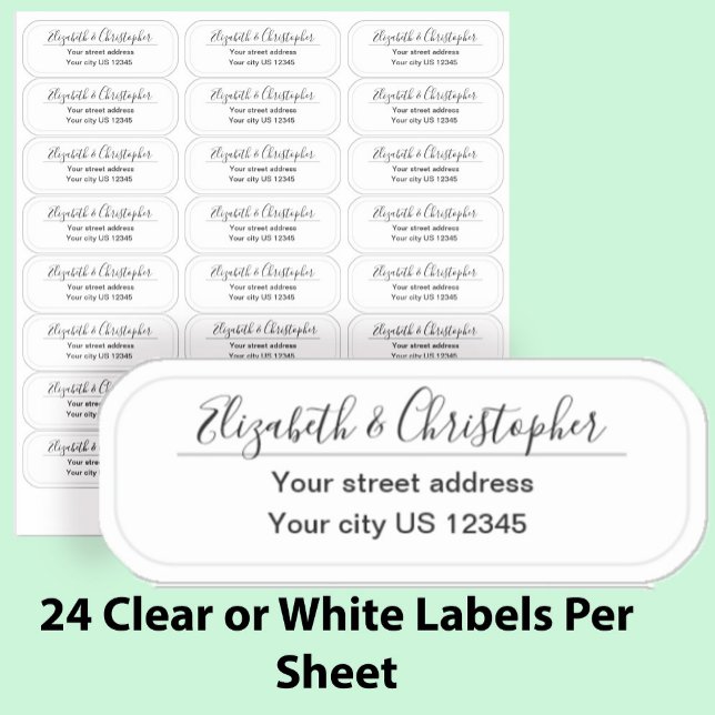 Clear Return Address Custom Transparent Labels (Creator Uploaded)