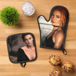 Clear Shadows and Italian Fall Oven Mitt & Pot Holder Set