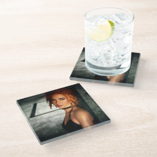 Clear Shadows glass coaster