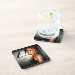 Clear Shadows hard plastic coasters
