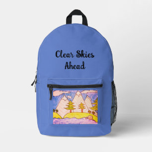 Clear Skies Ahead Printed Backpack