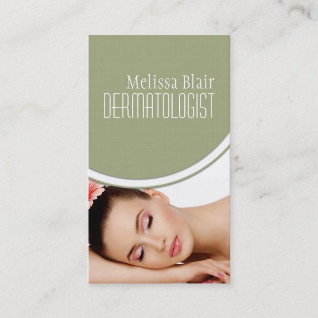 Clear Skin Dermatologist Facial Massage Spa Business Card (Front)