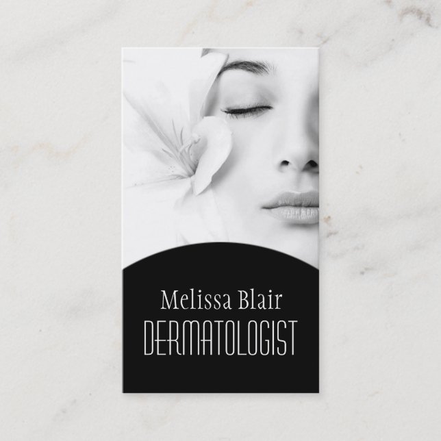 Clear Skin Dermatologist Facial Massage Spa Business Card (Front)