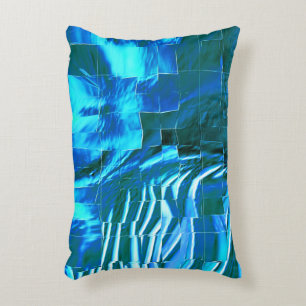 Clear sky mosaic abstract metallic texture decorative cushion