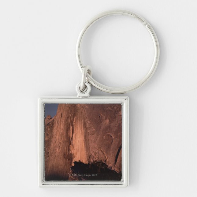 Clear Sky over Rock Formation Key Ring (Front)