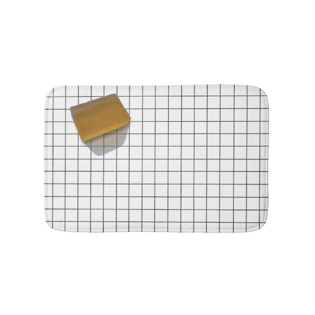 Clear Soap on a Tile Floor Bath Mat (Front)