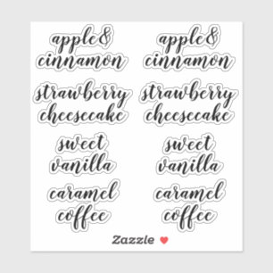 Clear Soy Candle And Soap Scent Labels