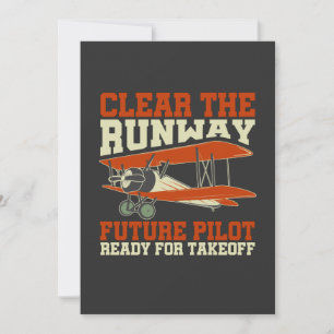 Clear The Runway Future Pilot Ready For Takeoff Holiday Card