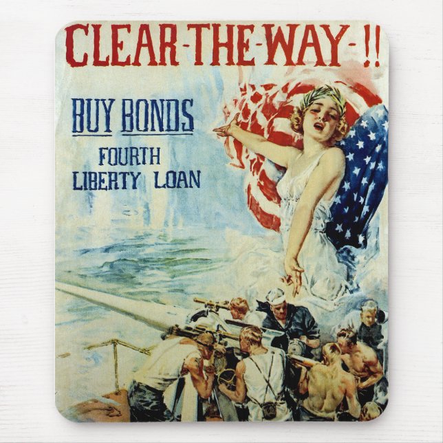 Clear the Way!! - Fourth Liberty Loan Mouse Mat (Front)