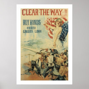 Clear the Way!! - Fourth Liberty Loan Poster