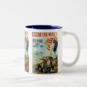 Clear the Way!! - Fourth Liberty Loan Two-Tone Coffee Mug
