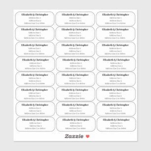 Clear Three Line Return Address Transparent