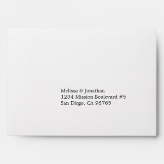 Clear type print custom pre filled address RSVP Envelopes