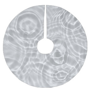 Clear Water Surface Abstract Texture Brushed Polyester Tree Skirt