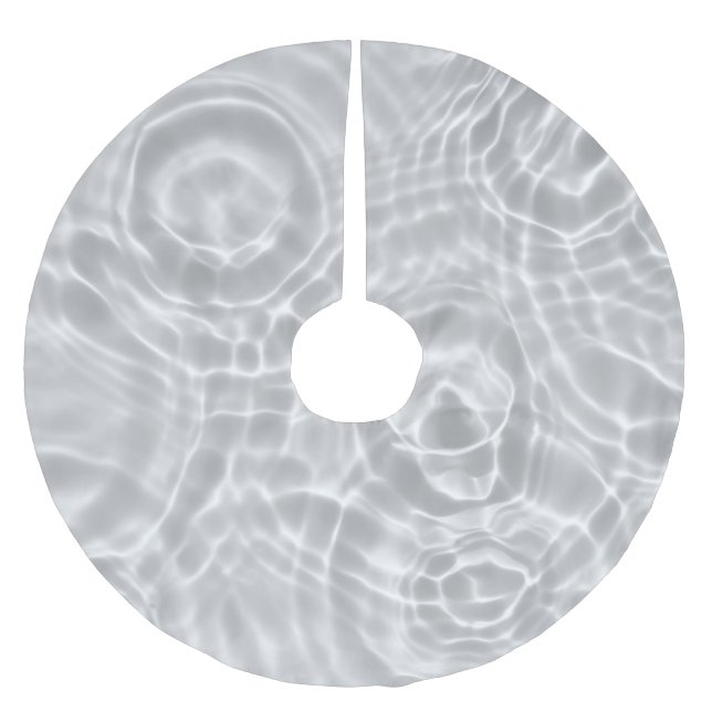 Clear Water Surface Abstract Texture Brushed Polyester Tree Skirt (Front)