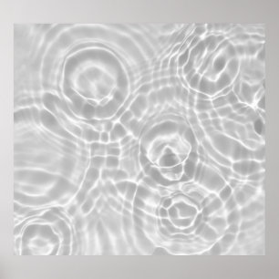 Clear Water Surface Abstract Texture Poster