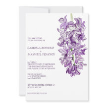 Clear Watercolour Hyacinth Flower Wedding