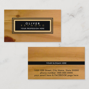 clear wood texture modern classic professional business card