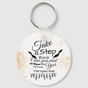 Clear your mind inspirational quote  key ring