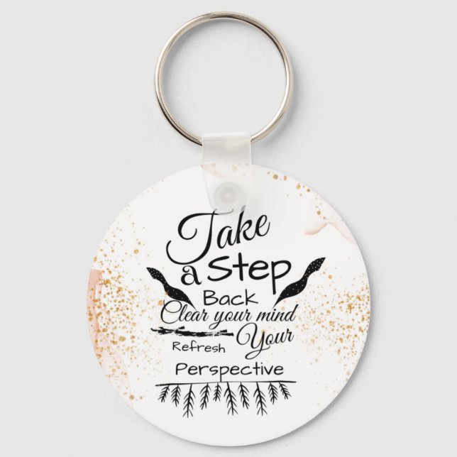 Clear your mind inspirational quote  key ring (Front)