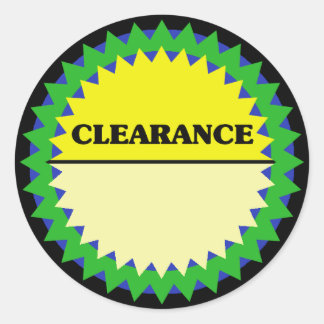 CLEARANCE PRICE TAG Retail Sticker