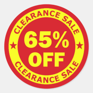 Clearance Sale 65 Percent Off Classic Round Sticker