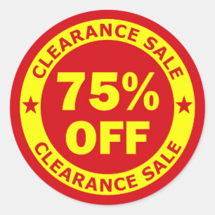 Clearance Sale 75 Percent Off Classic Round Sticker