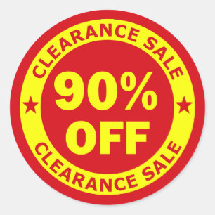 Clearance Sale 90 Percent Off Classic Round Sticker