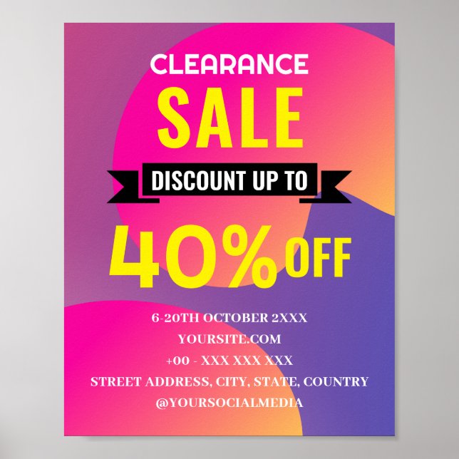 CLEARANCE SALE DISCOUNT SHOP POSTER (Front)