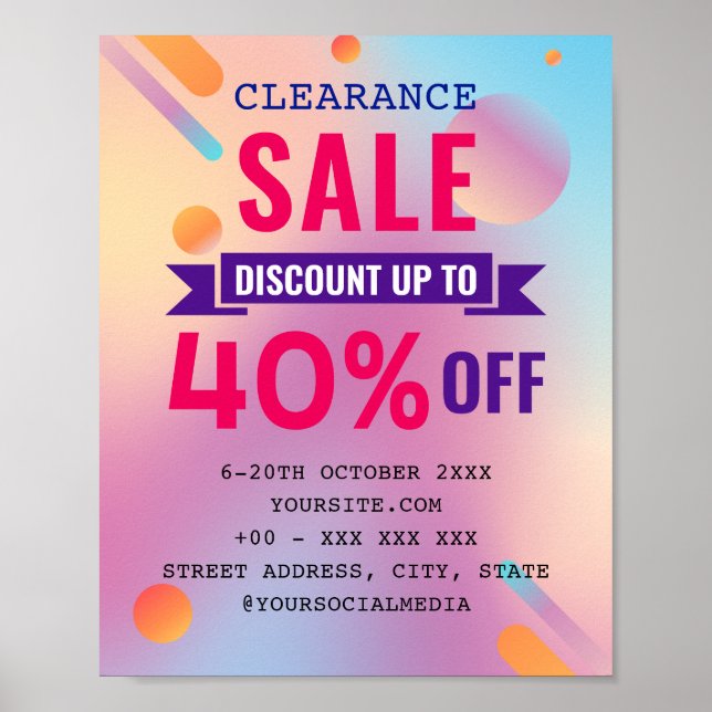 CLEARANCE SALE DISCOUNT SHOP POSTER (Front)