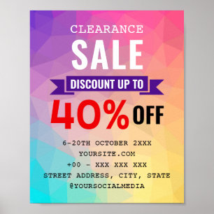 CLEARANCE SALE DISCOUNT SHOP POSTER