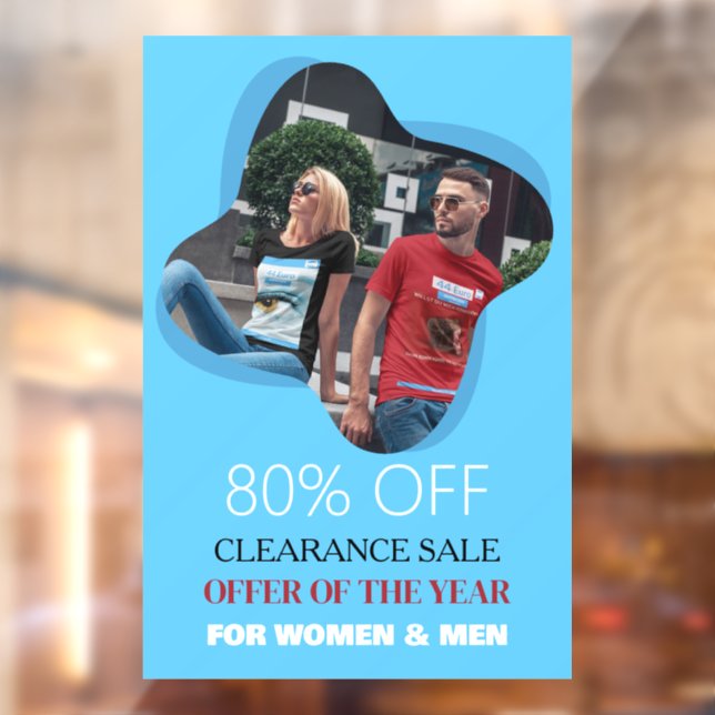 Clearance Sale Offer Custom Window Cling (Sheet 2)