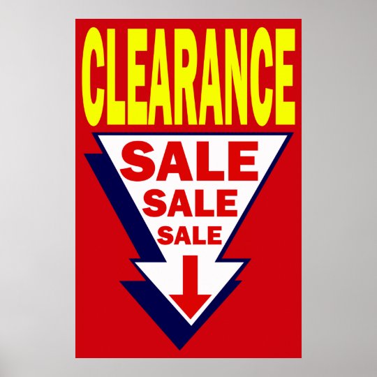 CLEARANCE SALE POSTER | Zazzle.co.uk