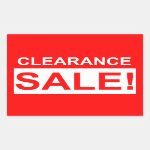 Clearance sale red stickers
