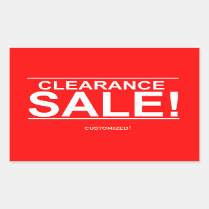 Clearance sale red stickers