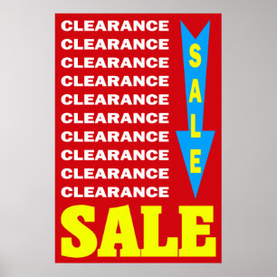 CLEARANCE SALE - RETAIL POSTER SIGN
