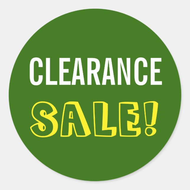 "CLEARANCE SALE!" Round Sticker (Front)