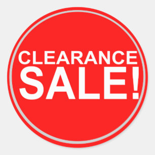 Clearance sale round stickers