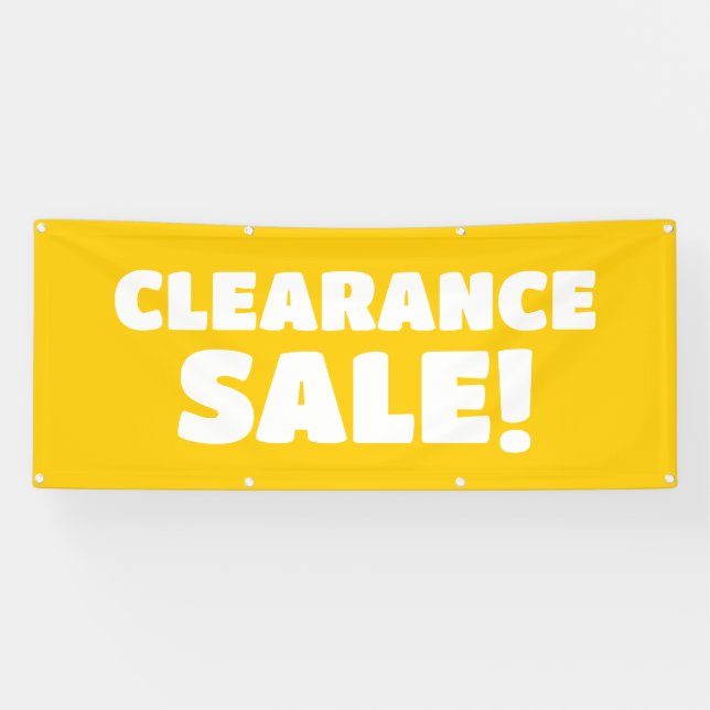 Clearance Sale! Yellow Banner (Horizontal)