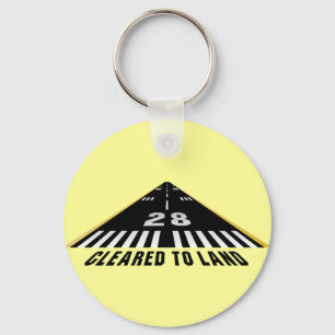 Cleared To Land Runway Key Ring
