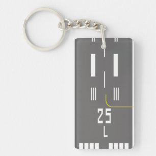 Cleared to Land Runway Key Ring