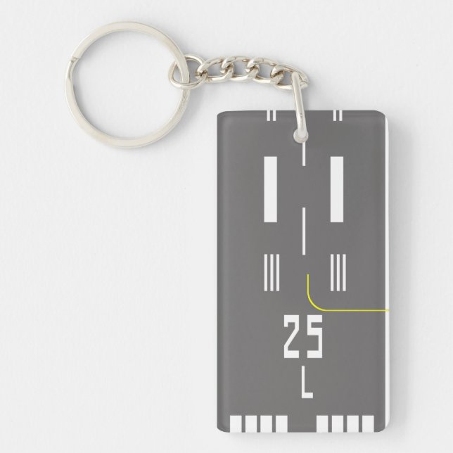 Cleared to Land Runway Key Ring (Front)