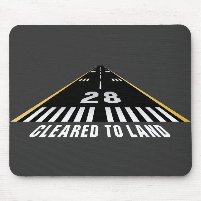 Cleared To Land Runway Mouse Mat (Front)