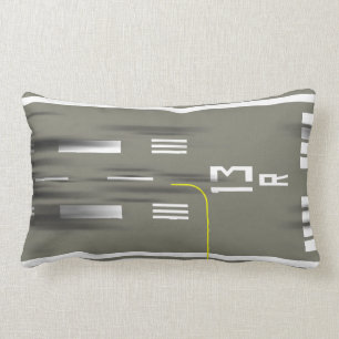 Cleared to Land Runway Pillow, JFK 13/31 Lumbar Cushion