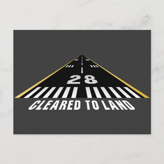 Cleared To Land Runway Postcard (Front)