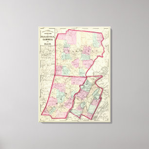 Clearfield, Cambria, Blair counties Canvas Print