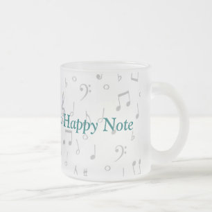 ClearGlassMusicNoteMug-customise Frosted Glass Coffee Mug