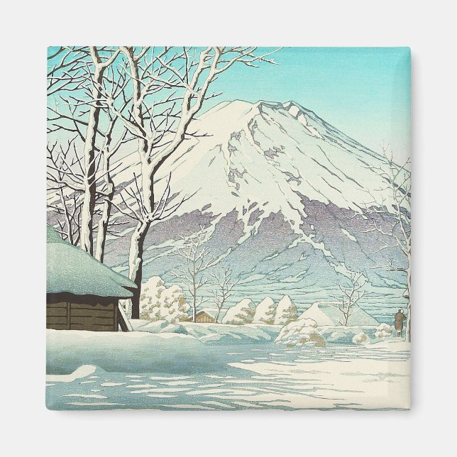 Clearing after Snow at Oshiono Hasui Kawase Magnet (Front)