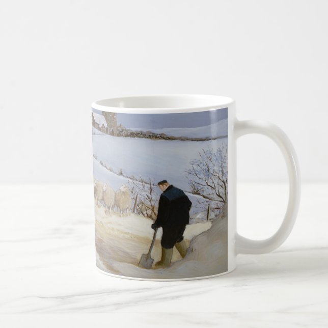 Clearing the Snow Coffee Mug (Right)