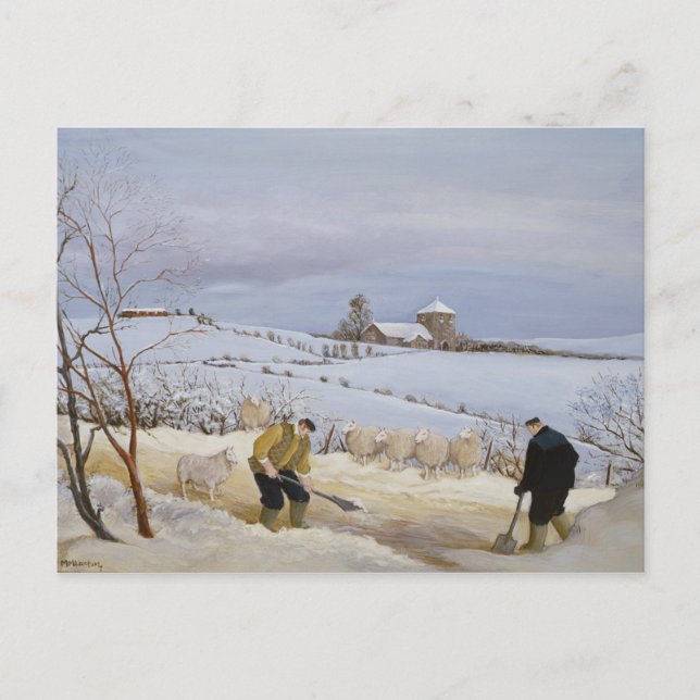 Clearing the Snow Postcard (Front)